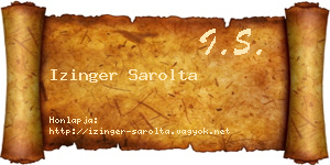 Izinger Sarolta névjegykártya