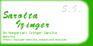 sarolta izinger business card